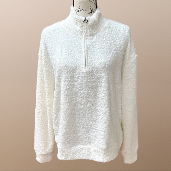 NWT Honeydew Intimates Ivory Comfort Queen Pullover 3/4 Zip S - Picture 1 of 13